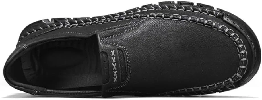 Лоферы кожаные Mens Loafers, 5899 Black Adornosbt — фото 4