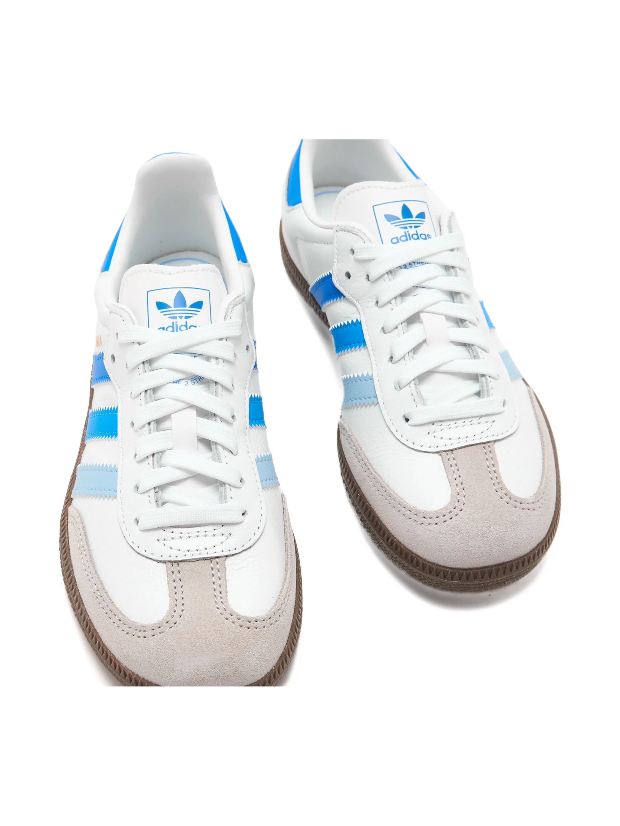 Кроссовки Samba на шнуровке Adidas Kids, белый — фото 3