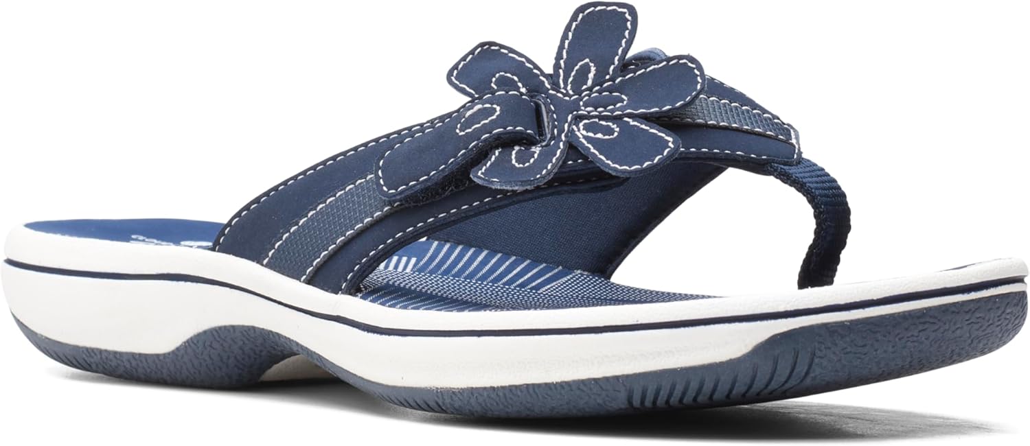 Шлепанцы Clarks Brinkleyflorah (унисекс), темно-синий — фото 3