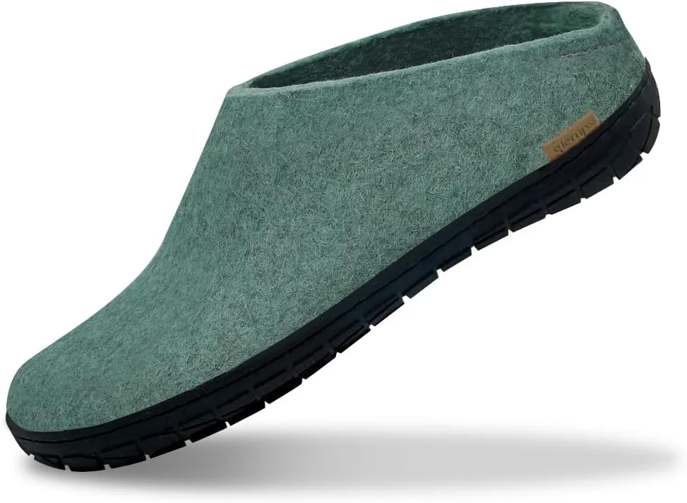 

Тапочки Glerups из 100% шерсти с резиновой подошвой - Унисекс, черный