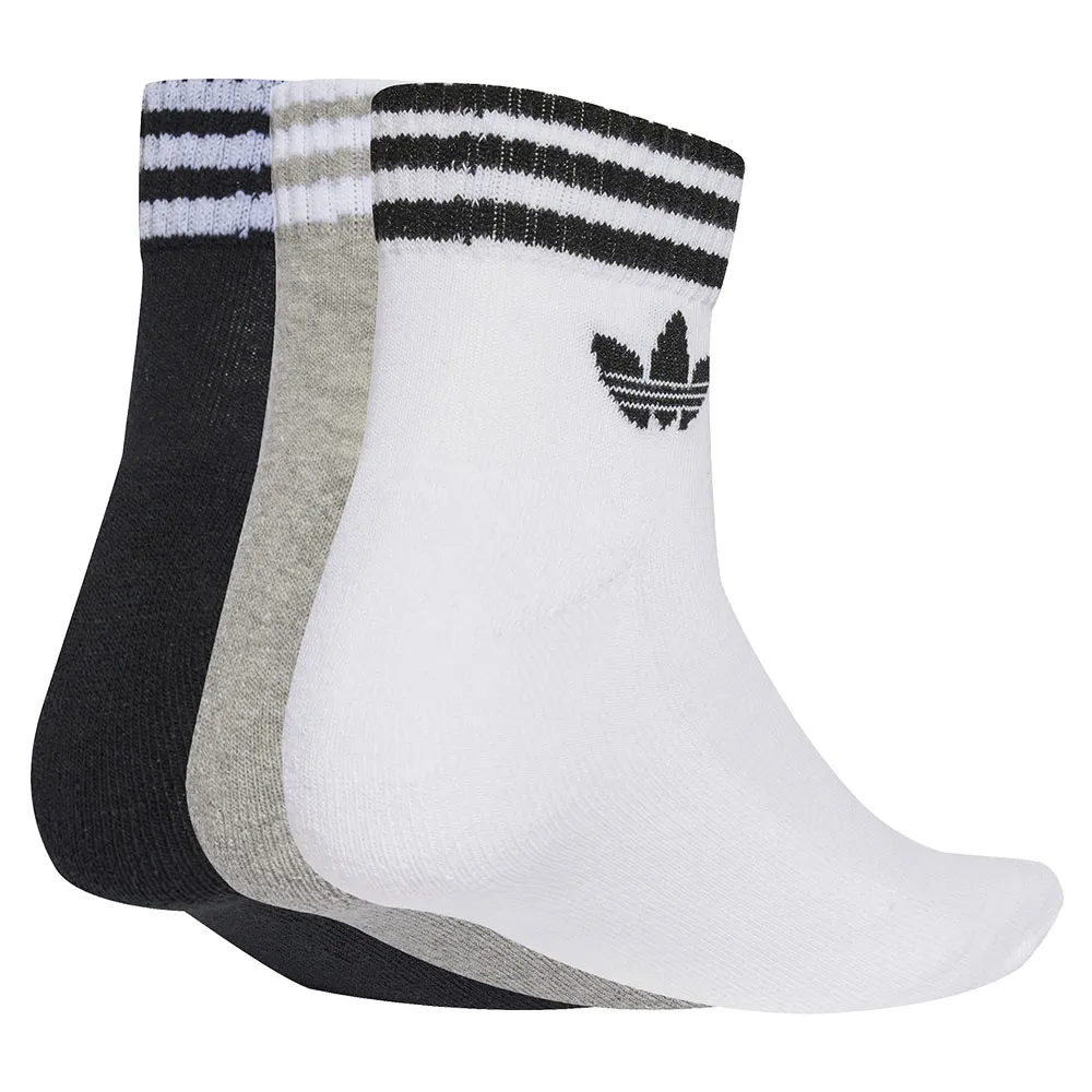 Носки 3 шт adidas Originals 3 Stripes Ankle, разноцветный — фото 2