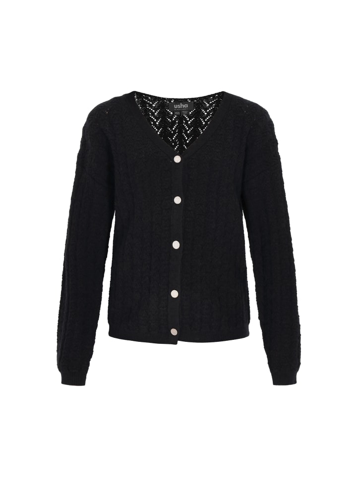 

Usha BLACK LABEL Женский кардиган черного цвета