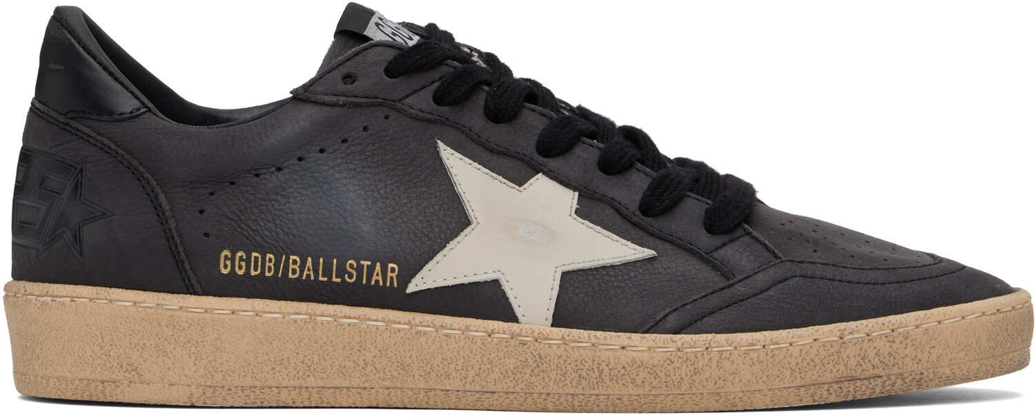 

Черные кроссовки Ball Star Golden Goose, темно-серый/песочный, Черный, Черные кроссовки Ball Star Golden Goose, темно-серый/песочный