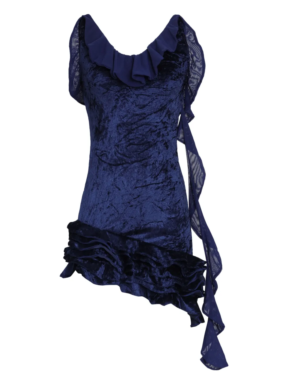 

Мини-платье X Astrid с оборками Amir Slama, синий