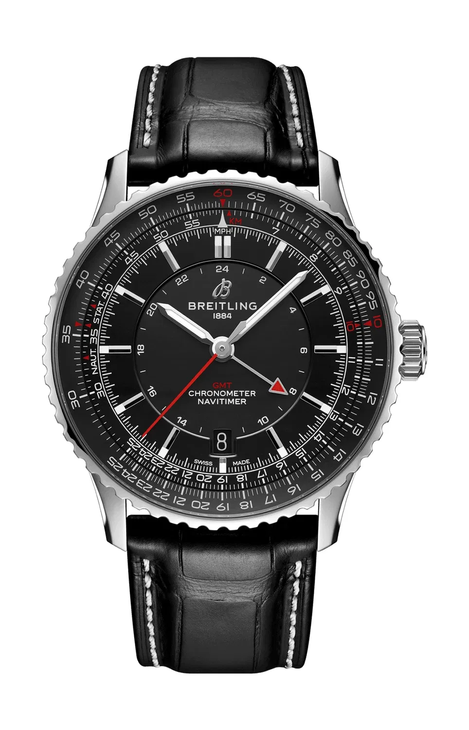 NAVITIMER AUTOMATIC GMT 41 - A32310251B1P1 BREITLING, серебряный
