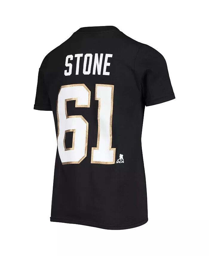 Футболка с именем и номером игрока Big Boys Mark Stone Black Vegas Golden Knights Outerstuff — фото 2