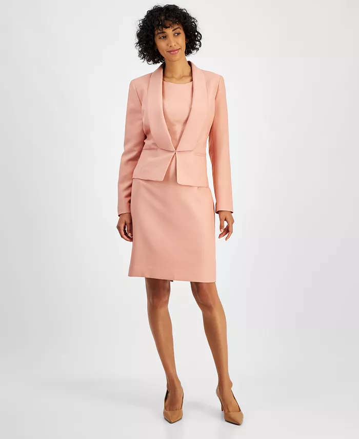 

Женский костюм-джемпер с шалью Regular & Petite Le Suit, розовый