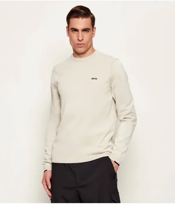 Свитер KN_Ever-X CN regular fit Boss Green, бежевый