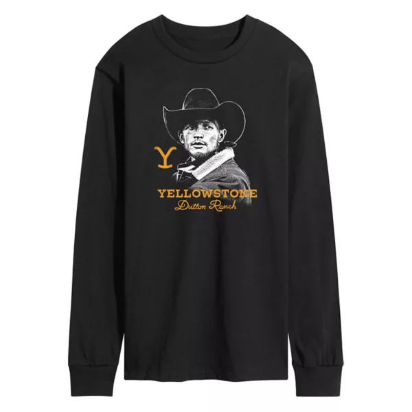 

Мужская футболка с длинным рукавом Yellowstone Jimmy с принтом Licensed Character, черный