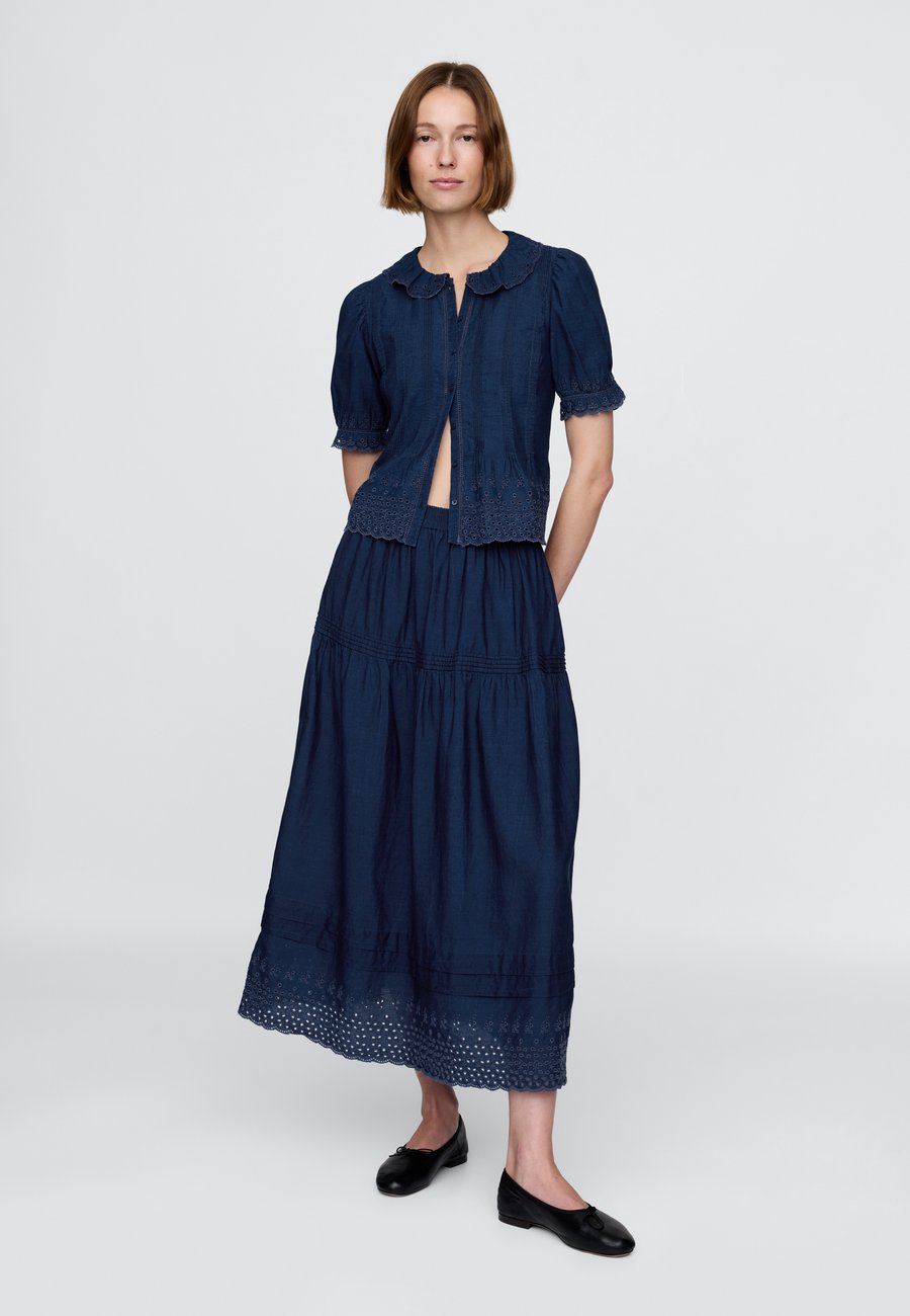 

Юбка GAP GAP X DOEN MIDI SKIRT EMBROIDERY, Medium Indigo/Blue