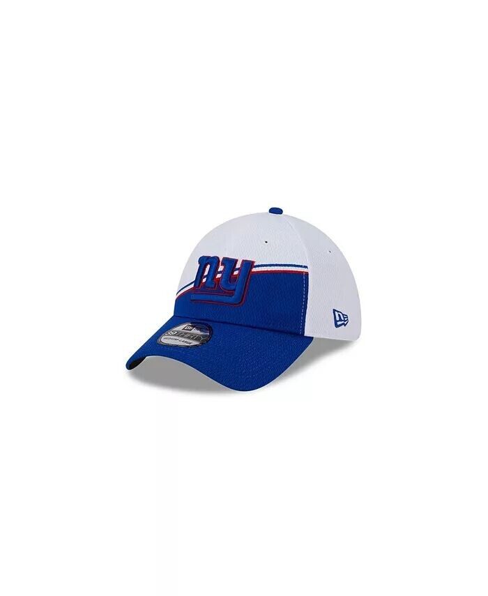 

Мужская белая кепка Royal New York Giants 2023 NFL Sideline 39THIRTY Flex Hat New Era, синий