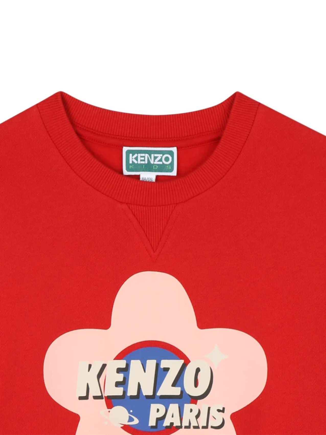 Kenzo Kids толстовка с цветочным принтом, красный — фото 3