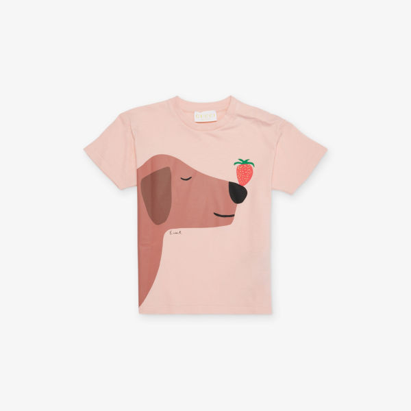 

Футболка Baby Gucci x Euan Roberts с принтом, розовый