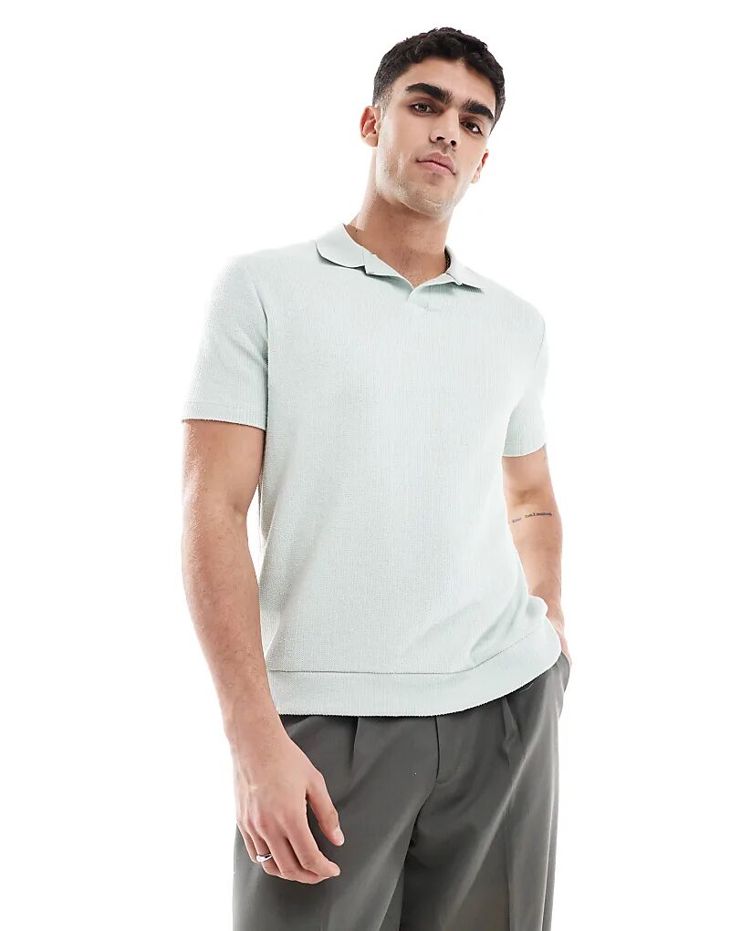 

Поло из джерси цвета мяты Bershka