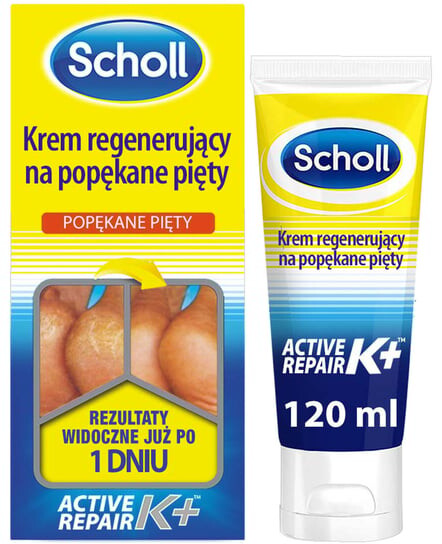 

Крем для ног Active Repair K+ от потрескавшихся пяток, 120 мл Scholl