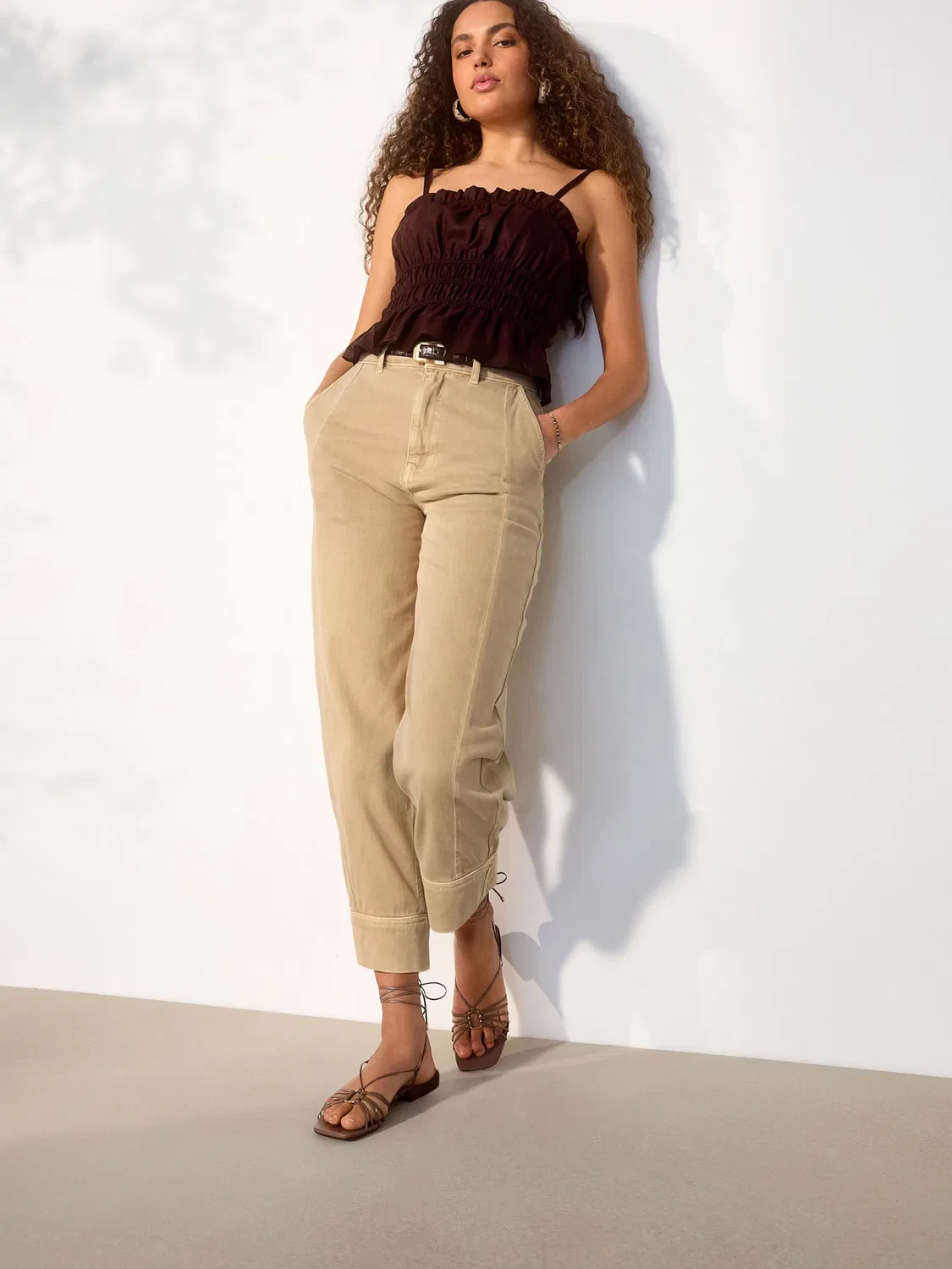Джинсы Next Barrel Jeans, коричневый — фото 4