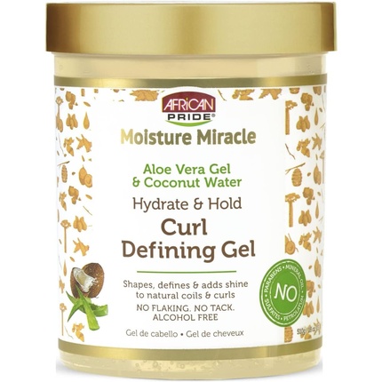 

Moisture Miracle Aloe & Coconut Water Увлажняющий и фиксирующий гель для формирования локонов 18 унций African Pride