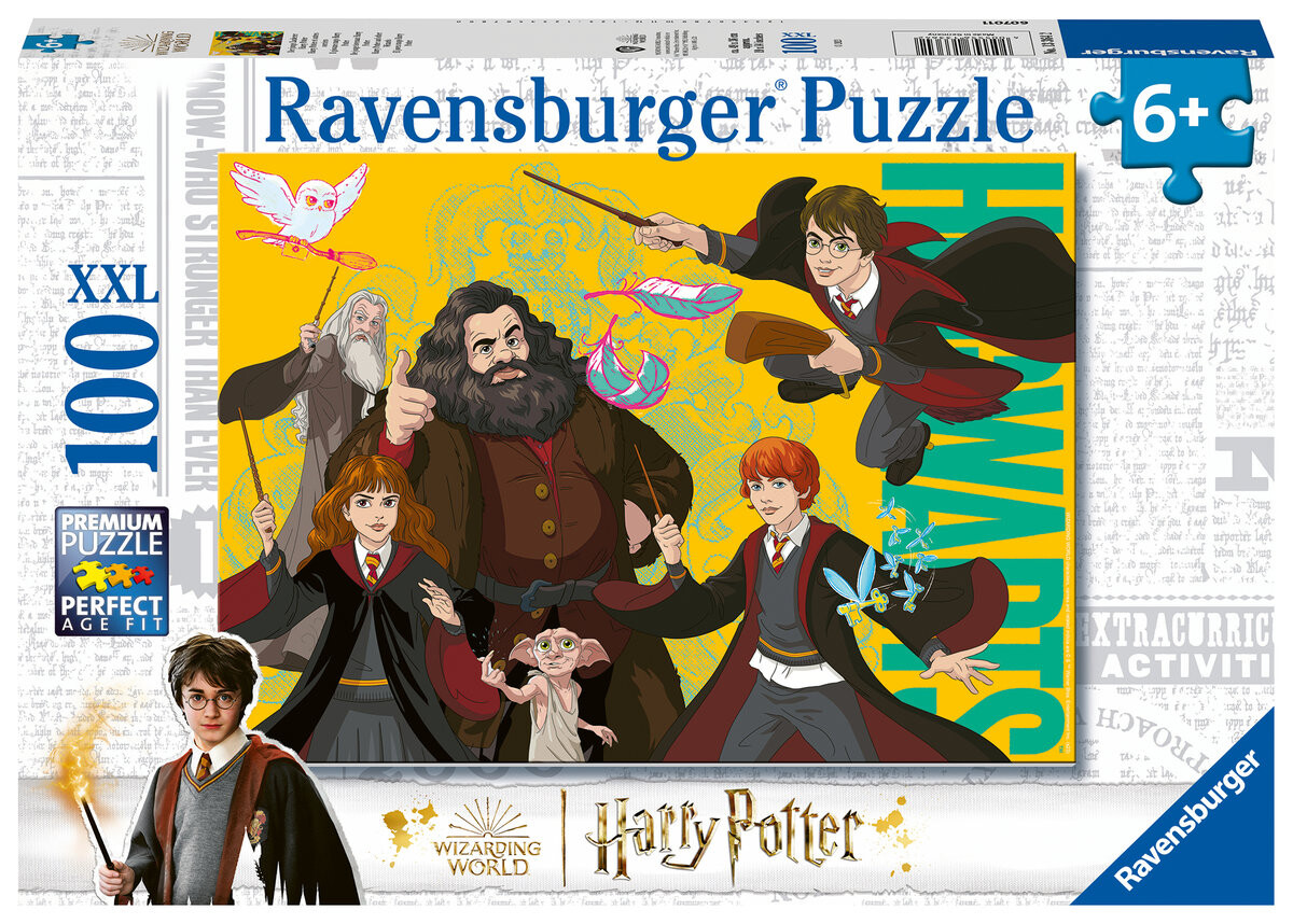 

2D пазл для детей Гарри Поттер - Юные Волшебники, 100 деталей Ravensburger