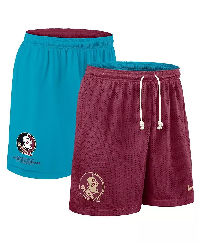 

Мужские шорты для тренировок Florida State Seminoles 2025 реверсивные, гранат/бирюза Nike