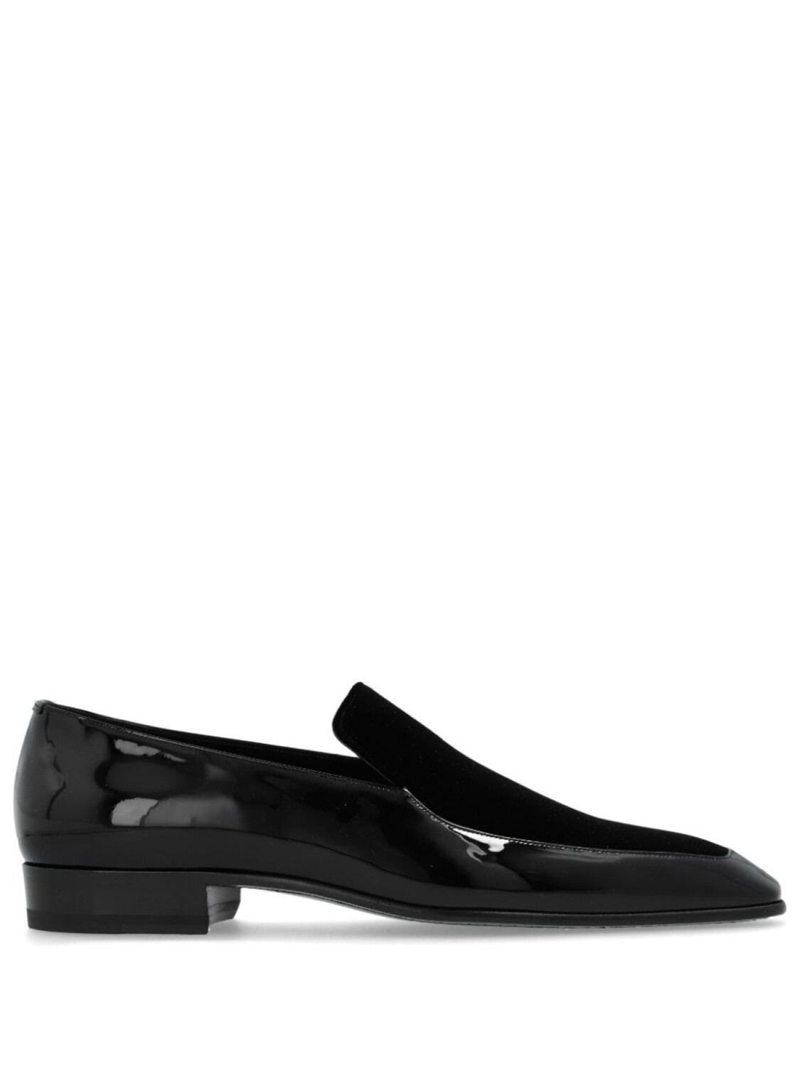 

Лоферы Saint Laurent со вставками из полированной кожи, черный
