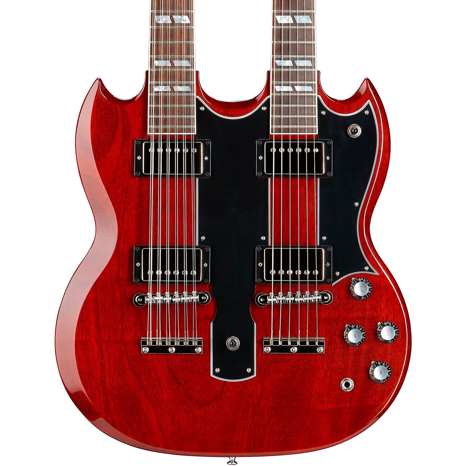 

Электрогитара Gibson Custom EDS-1275 с двойным грифом вишнево-красного цвета