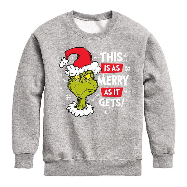 

Детская толстовка Dr Seuss The Merry As It Gets Grinch, Athletic Heather