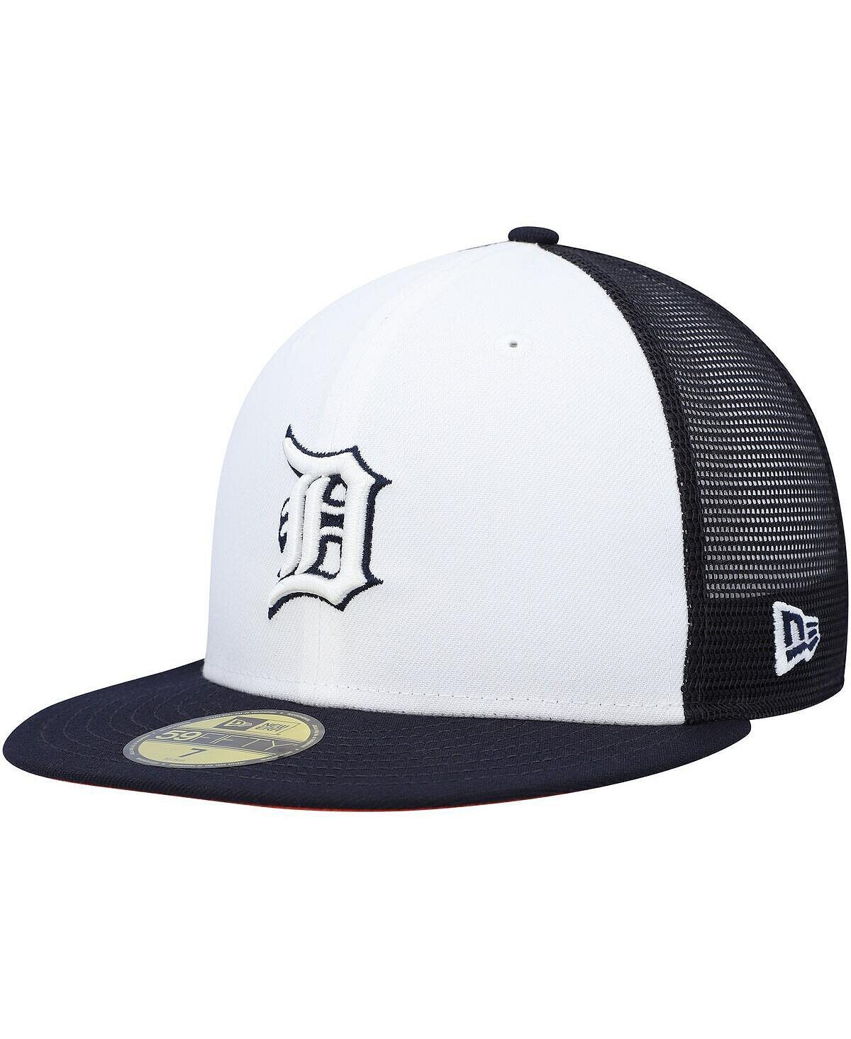

Мужская белая, темно-синяя кепка для тренировок Detroit Tigers 2023 59FIFTY. New Era