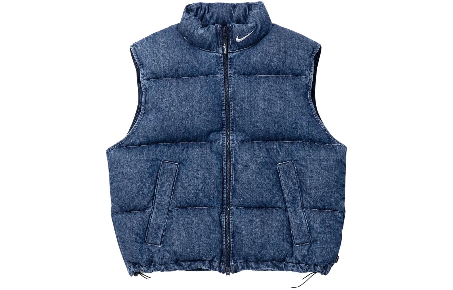 Supreme Джинсовая пуховая жилетка Nike, Indigo/Indigo — фото 4