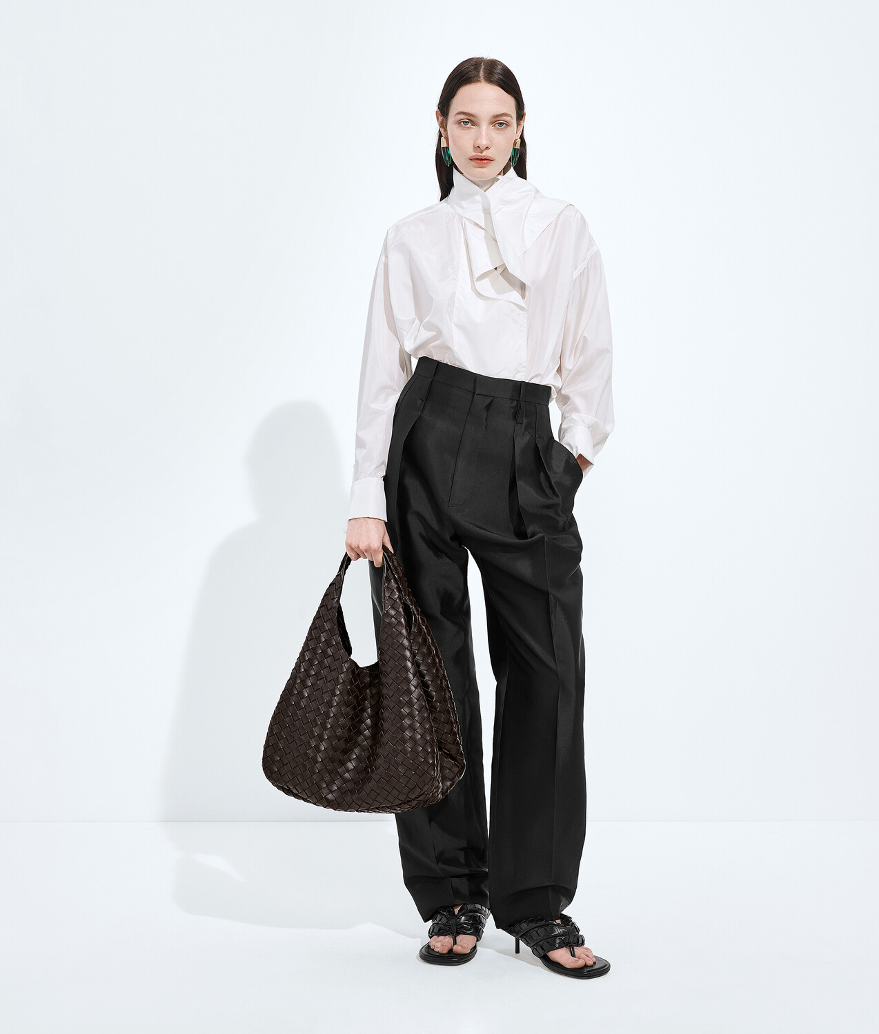 Женская большая сумка Large Campana BOTTEGA VENETA, коричневый — фото 2