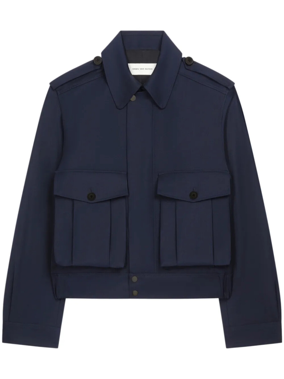 

DRIES VAN NOTEN укороченная куртка с эполетами, синий
