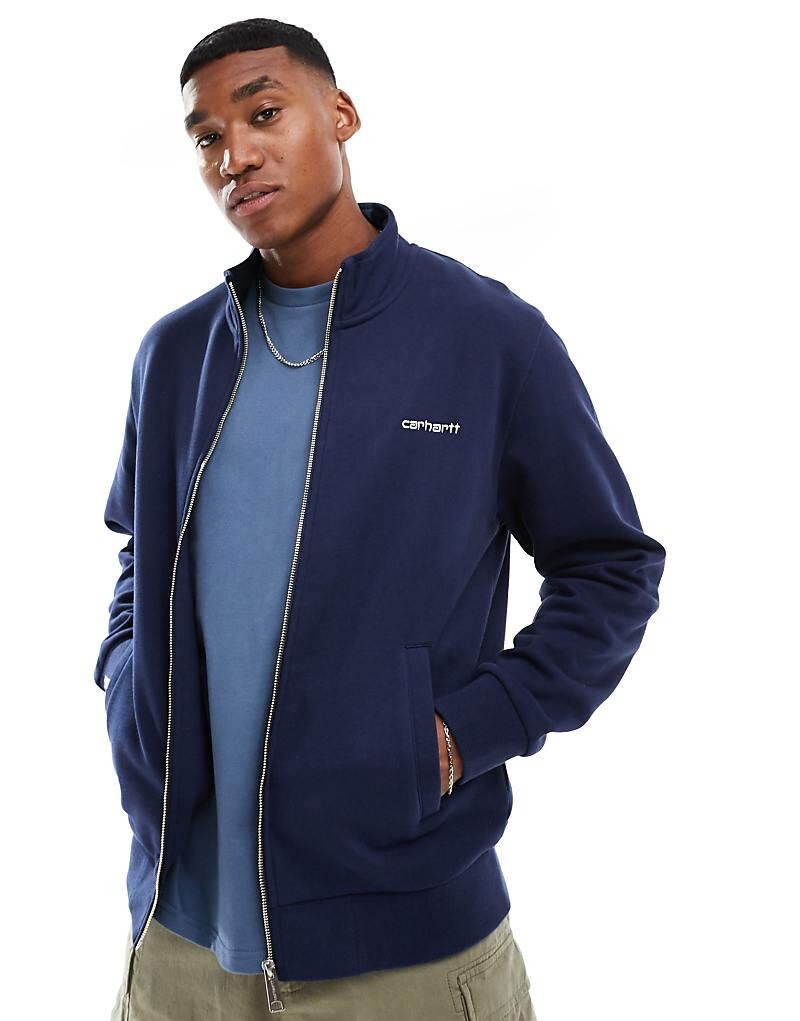 

Темно-синяя спортивная куртка Carhartt WIP с вышитым логотипом
