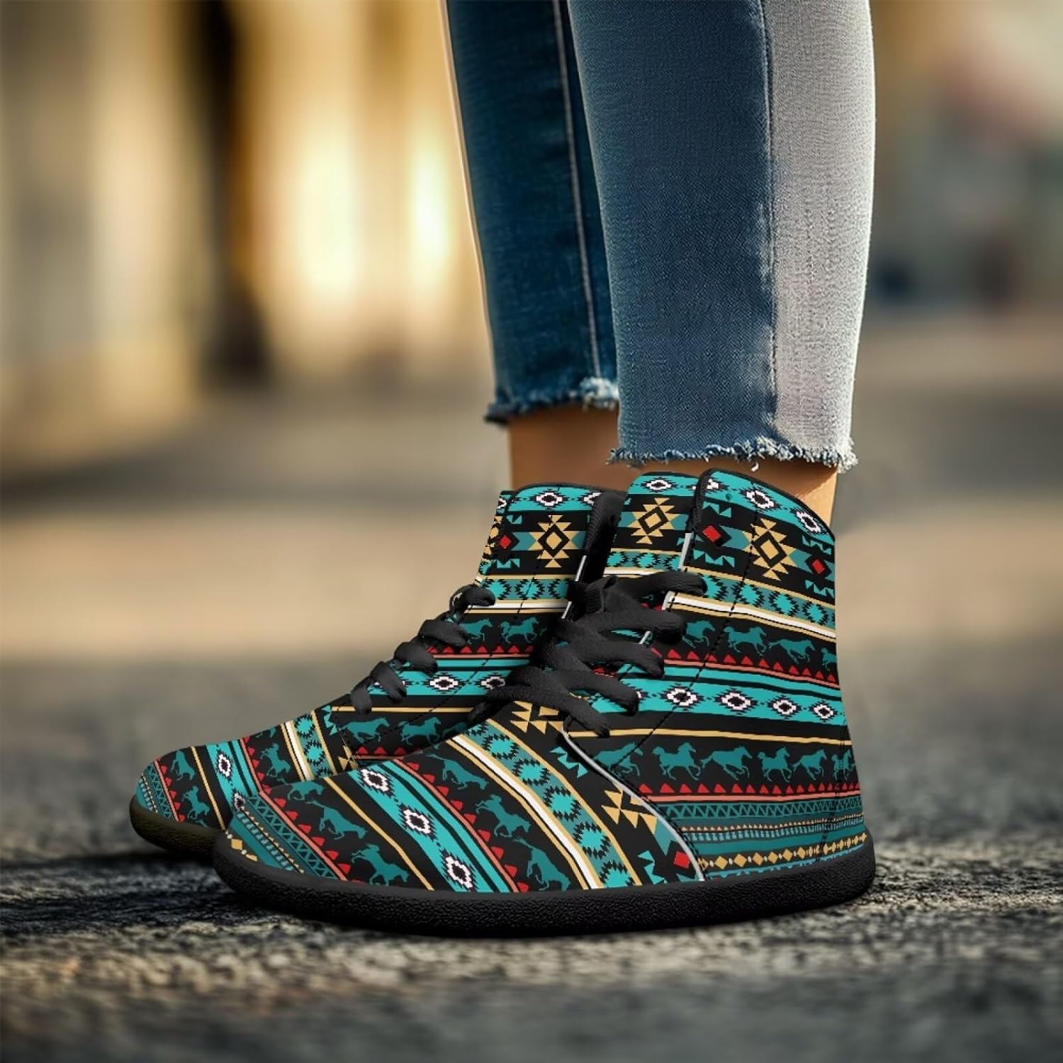 Кроссовки Binienty High Top Barefoot для женщин и мужчин, модные с нулевым перепадом, водонепроницаемые походные ботинки из ПУ-кожи, зеленый — фото 3