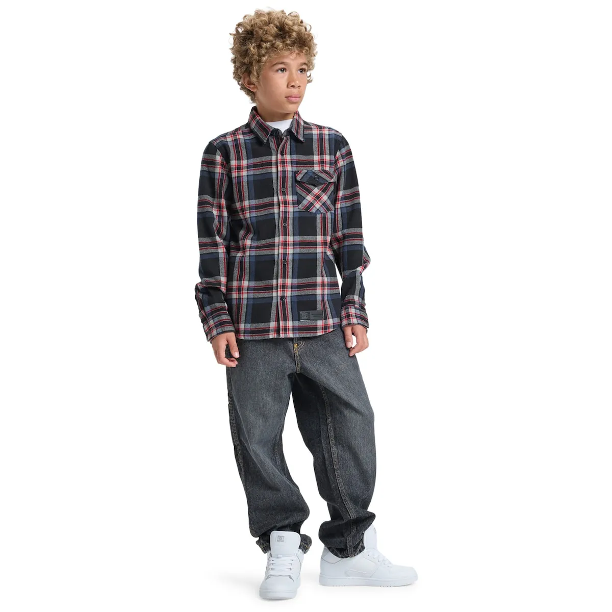 Детская футболка Marshal Flannel DC Shoes, черный — фото 4