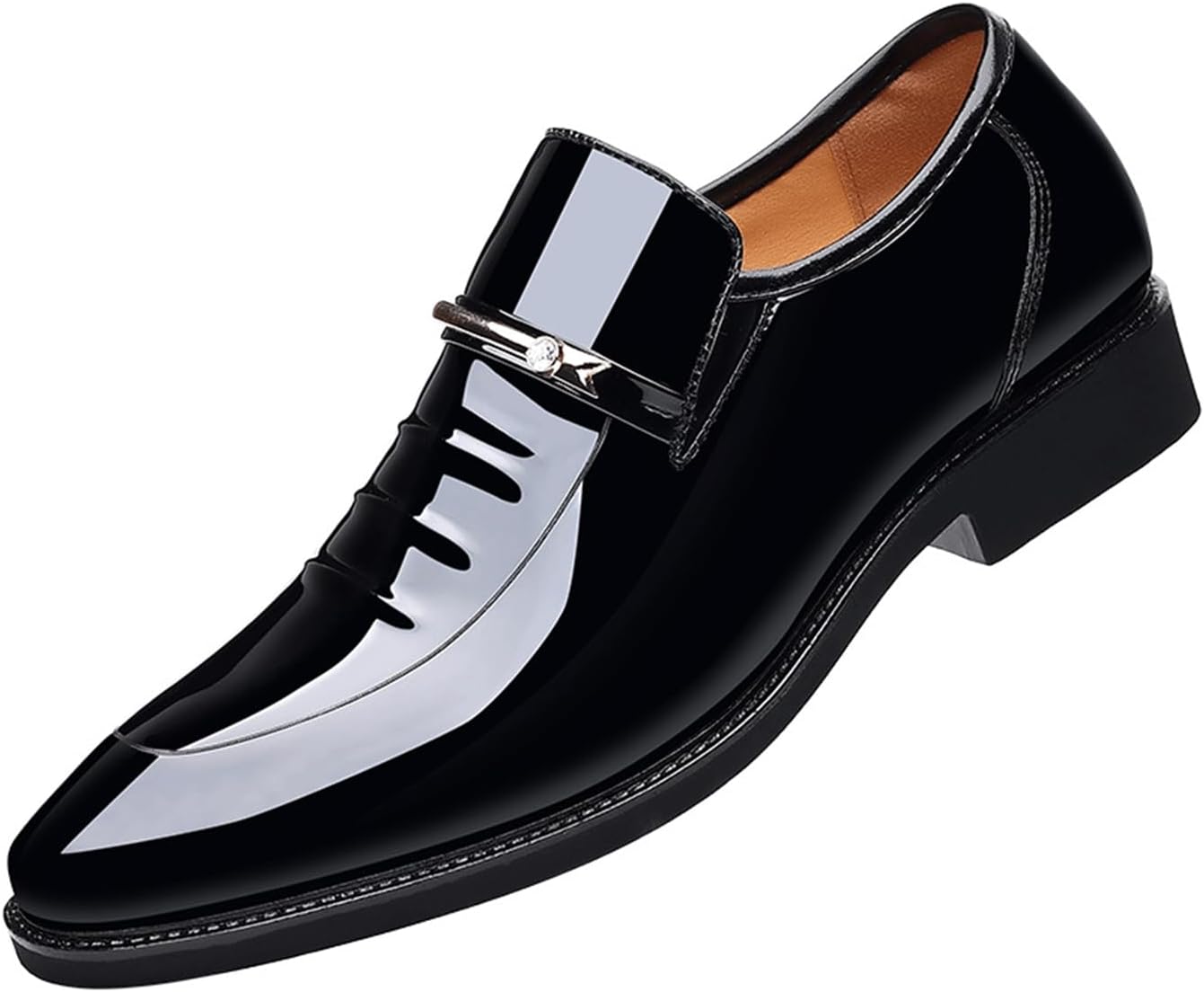 

Мужские классические туфли ADMLZQQ Оксфорды, деловые туфли, без застежки, современные дерби-оксфорды, черный