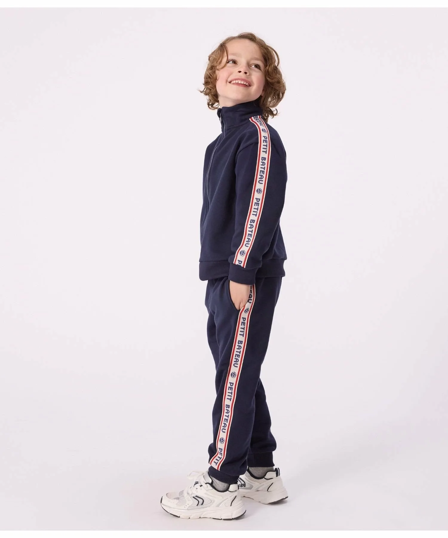 Толстовка на молнии PETIT BATEAU, Navy — фото 2