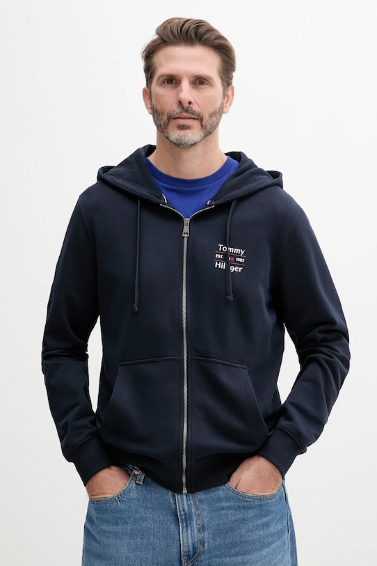 

Хлопковая толстовка Tommy Hilfiger, темно-синий