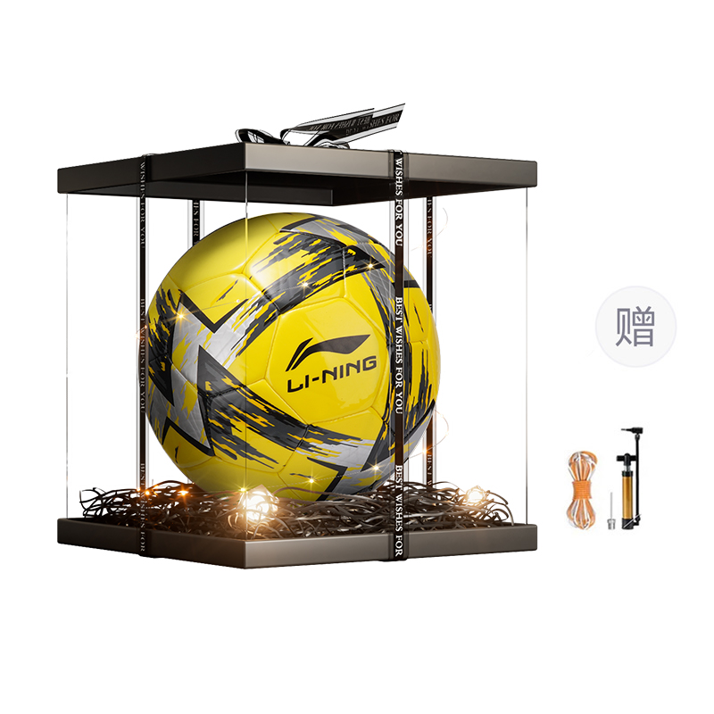 

LINING Размер 4 5 футбольный мяч PVC машинной строчки унисекс yellow black