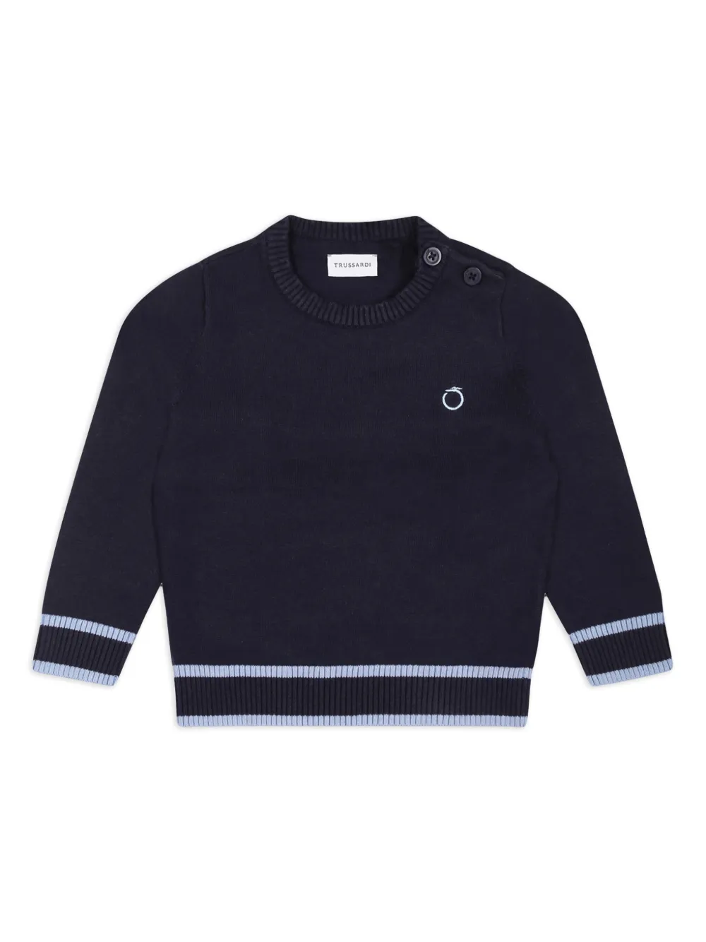 

Хлопковый джемпер TRUSSARDI JUNIOR, синий