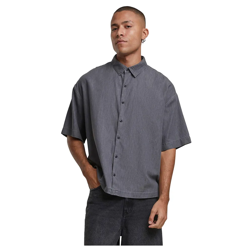 

Рубашка с коротким рукавом Urban Classics Lightweight Denim, серый
