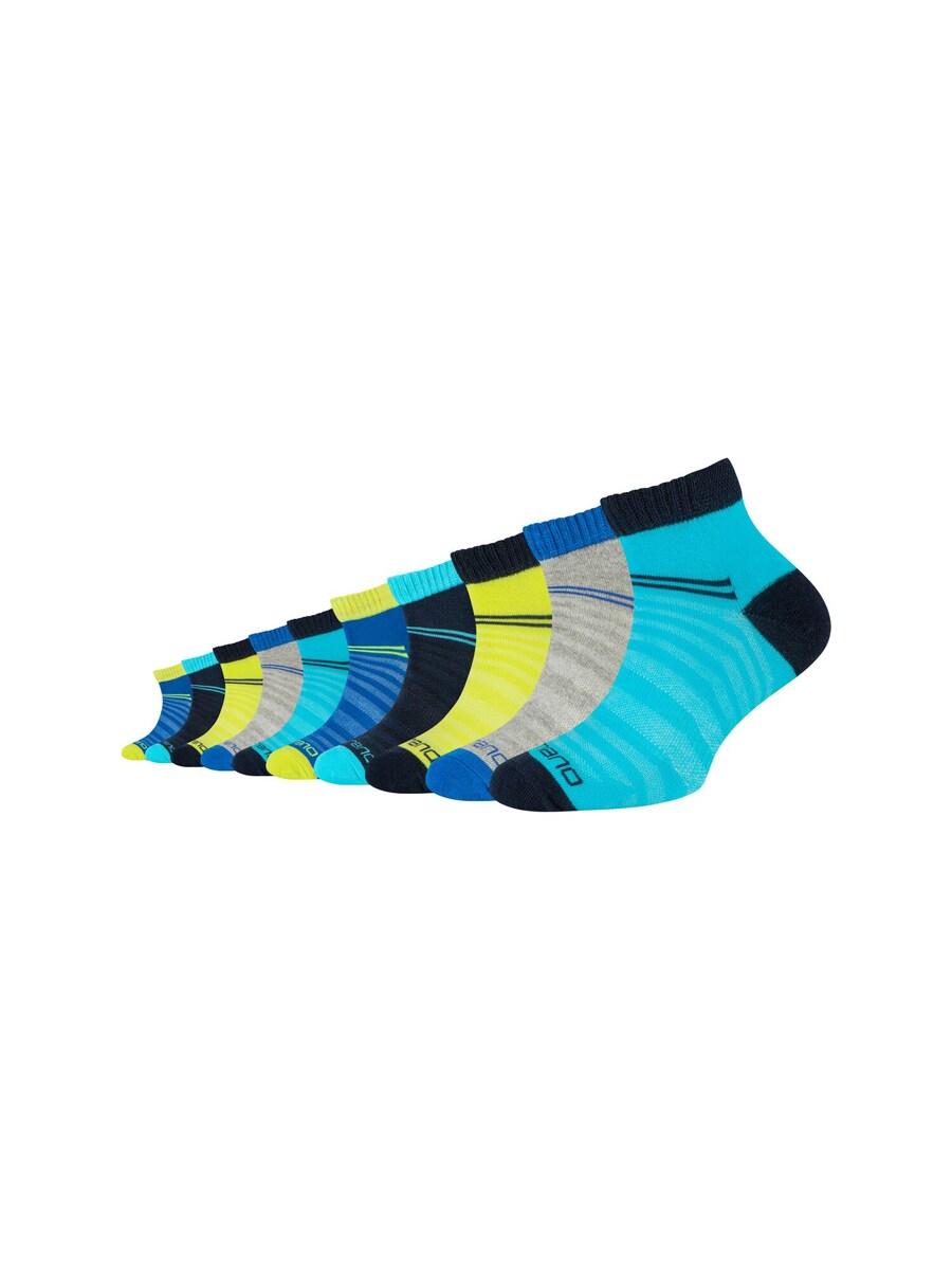 

Носки camano, цвет Night blue/Aqua/Neon yellow/Grey