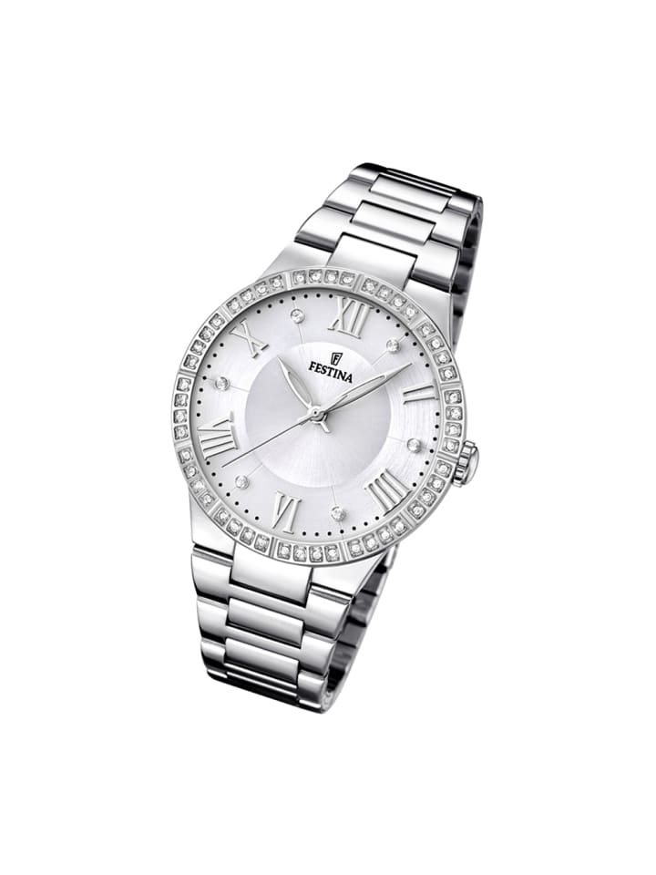 

Аналоговые наручные часы Festina Trend, серебристые, средний размер (примерно 36,8 мм)