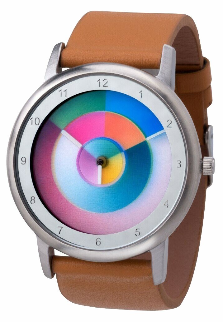 

Часы AVANTGARDIA HURRY Rainbow Watch, цвет natur echtlederarmband braun