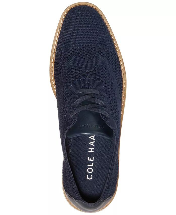 Женские оригинальныеоксфорды на платформе Grand Stitchlite Cole Haan, синий — фото 4