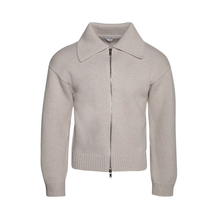 

Кардиган Bottega Veneta Zip-Up Knitted Cardigan 'Dove Melange', серый