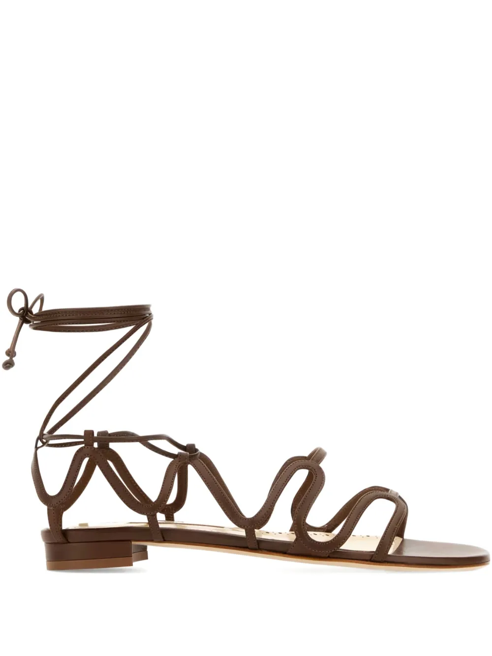Сандалии Fawda Manolo Blahnik, коричневый