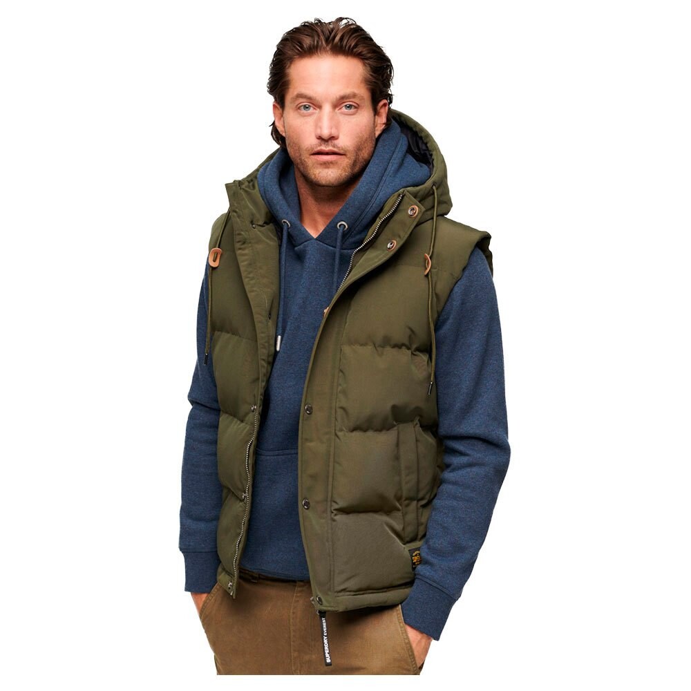 

Жилет Superdry Everest Down, зеленый