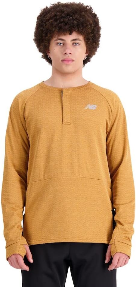 

New Balance Men's Nb Heat Grid Crew, Tobacco Heather