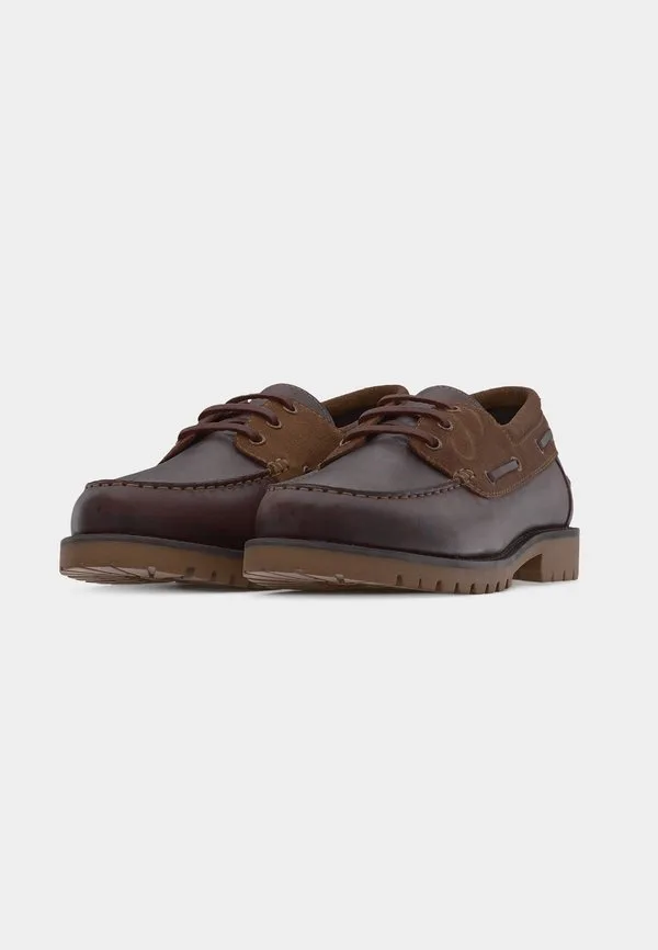 Кожаные лодочные туфли Pier One, Dark Brown — фото 3