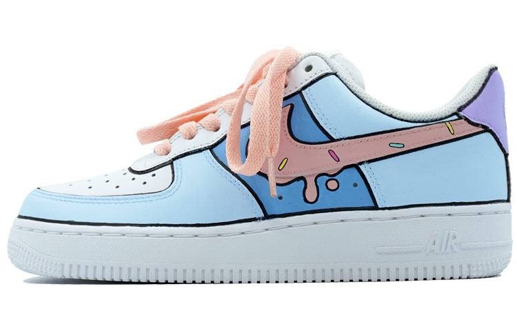 

Кроссовки Nike Air Force 1 Skateboard Shoes Men Low-Top Blue Pink