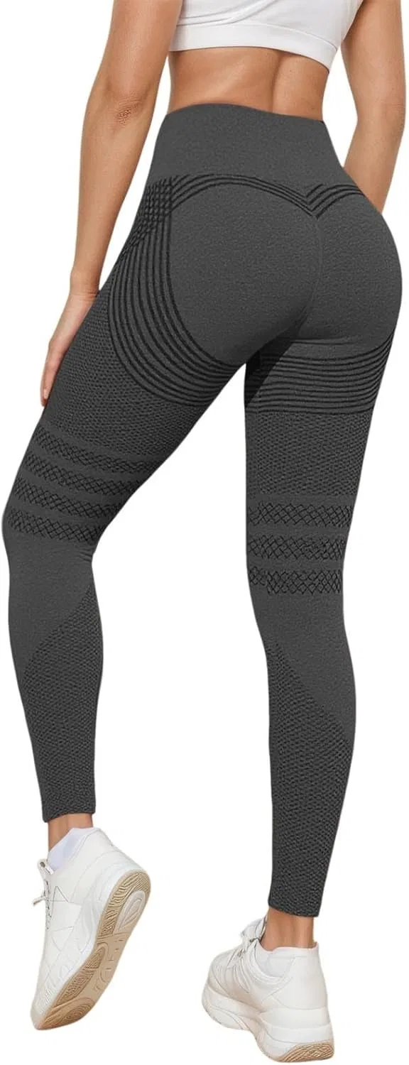 Компрессионные леггинсы для фитнеса, высокие, с утяжкой живота, Dark Gray